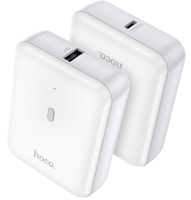 Фото 1 — Аккумулятор внешний HOCO J96 Strider 5000mAh, 1xUSB, 2А, Li-Ion (белый)